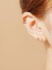 Minimalpiercing 14K Sprout Ribbon Piercing Earrings