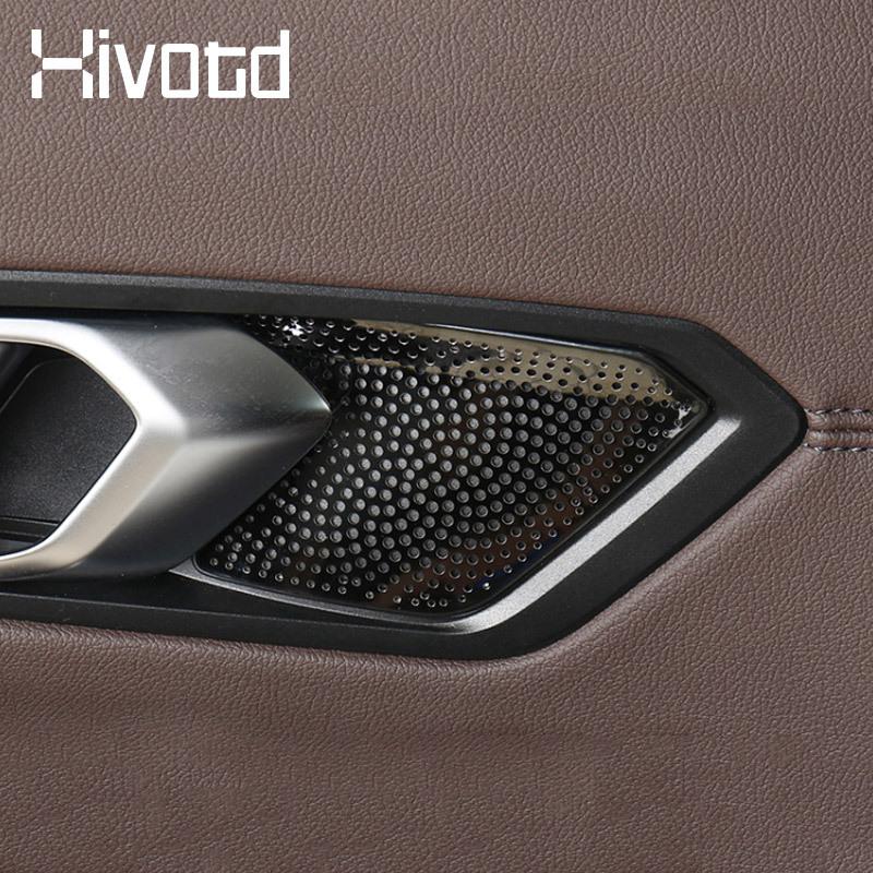 Inner Door Handle Loudspeaker Covers Interior Decoration Audio Car Modification Accessories For BMW 318i 320d 330d G20