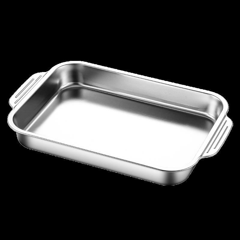 ZISIZ Thickened Stainless Steel Rectangular Serving Plate