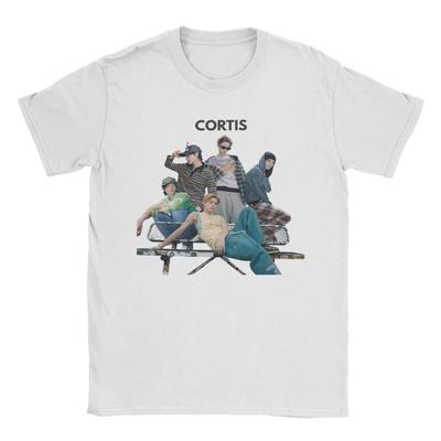 Cortis Group Tricou Unisex Îmbrăcăminte din Bumbac Retro Gât Rotund Mânecă Scurtă