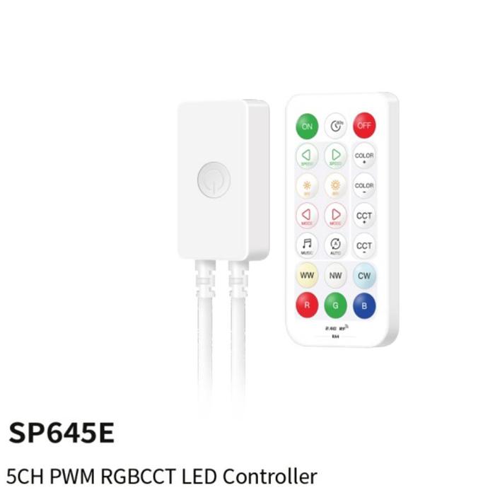 SP64XE Controller Kit for SPI Pixels or 5CH PWM LED Light Strip 2.4G Remote FCOB DIM RGB RGBW CCT WS2812B SK6812 Music BT 5V-24V