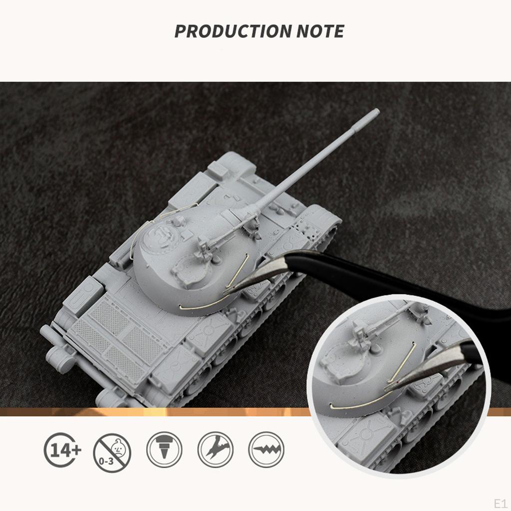 1:144 Scale Tank Model Miniature Soviet T54 Toy for Adults Home Decor