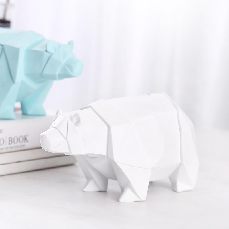 Klassische Cartoon-Sparschwein mit Eisbären-Design für Zuhause, Arbeitszimmer, Schlafzimmer oder Bürodekoration