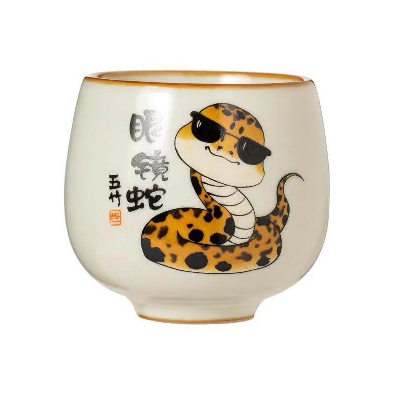 Ru Kiln Cobra Arhat Cup Household High-End Exquisite Master Cup Large-Capacity Tea Cup Tea Cup Drinking Tea Cup