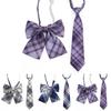 Childrens School Uniform Tie With Gingham Pattern Design For Graduation Photo Shoots