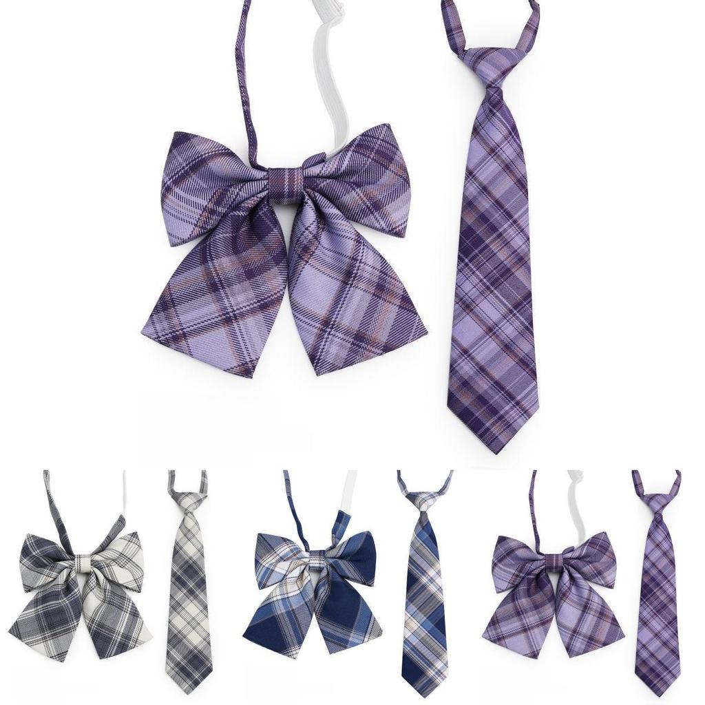 Childrens School Uniform Tie With Gingham Pattern Design For Graduation Photo Shoots