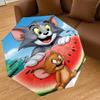 1pc Tom and Jerry Watermelon Automatic Open/Close Umbrella Compact Folding Umbrella with 8-Rib Shaft Lightweight Esign, for Women/Men1165A
