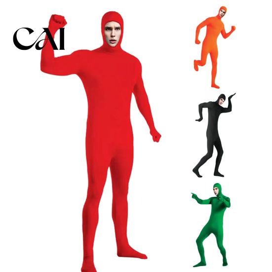 Adults Spandex Unitard Full Body Zentai Suit for Men Women, Open Face Halloween Cosplay Bodysuit, Stretchy Costume Party, Stage Performance Party