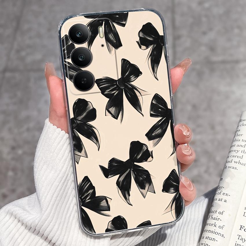 For Oppo Realme C75 C75x C71 C67 C63 C55 C35 C33 C21Y C20 C15 Clear Phone Covers Adorable Cat Patterns Screen Protector Dustproof Case For Oppo Casing