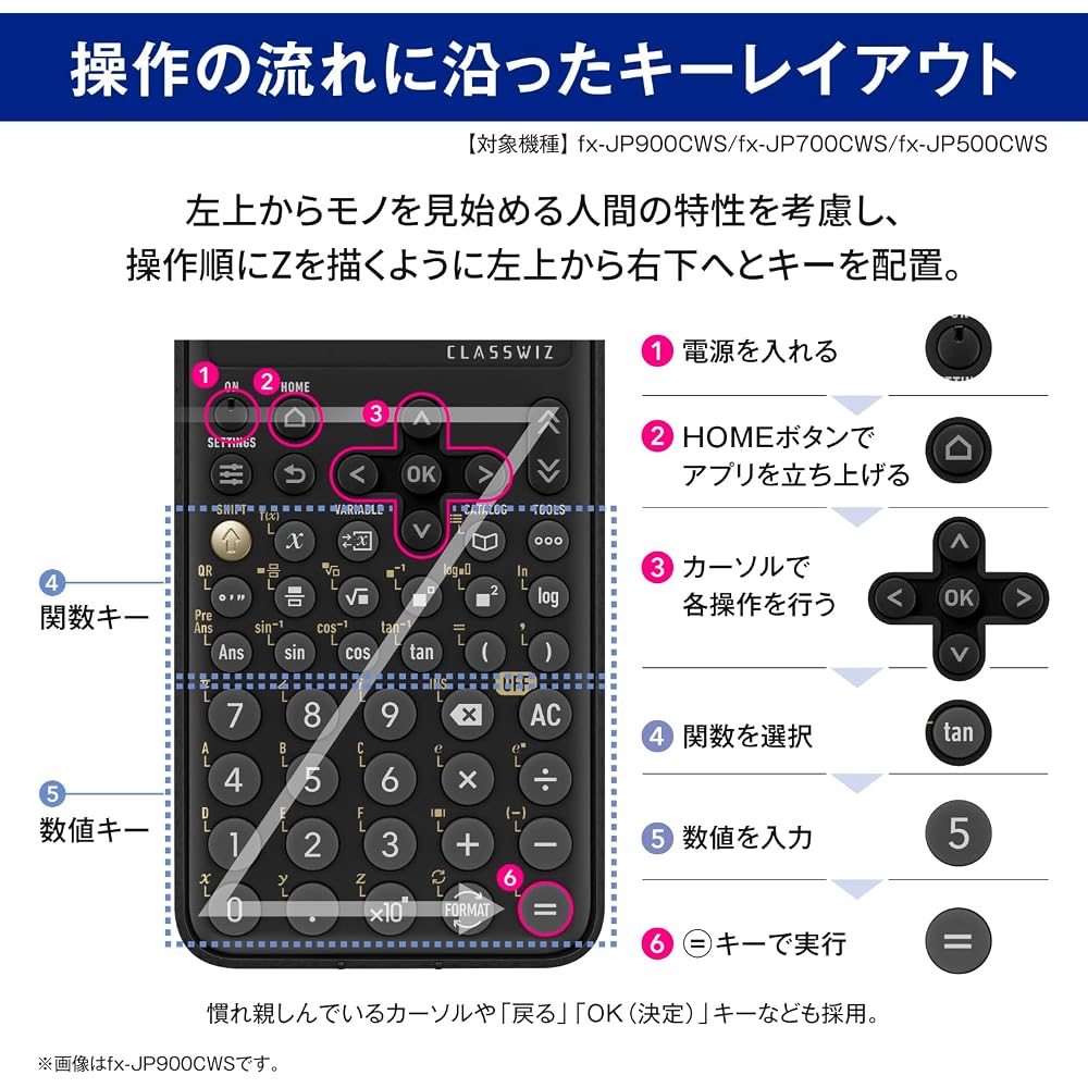 Casio Scientific Calculator, High-Resolution Display, Japanese Language Display, Over 500 Functions/Features, fx-JP500CWS-N