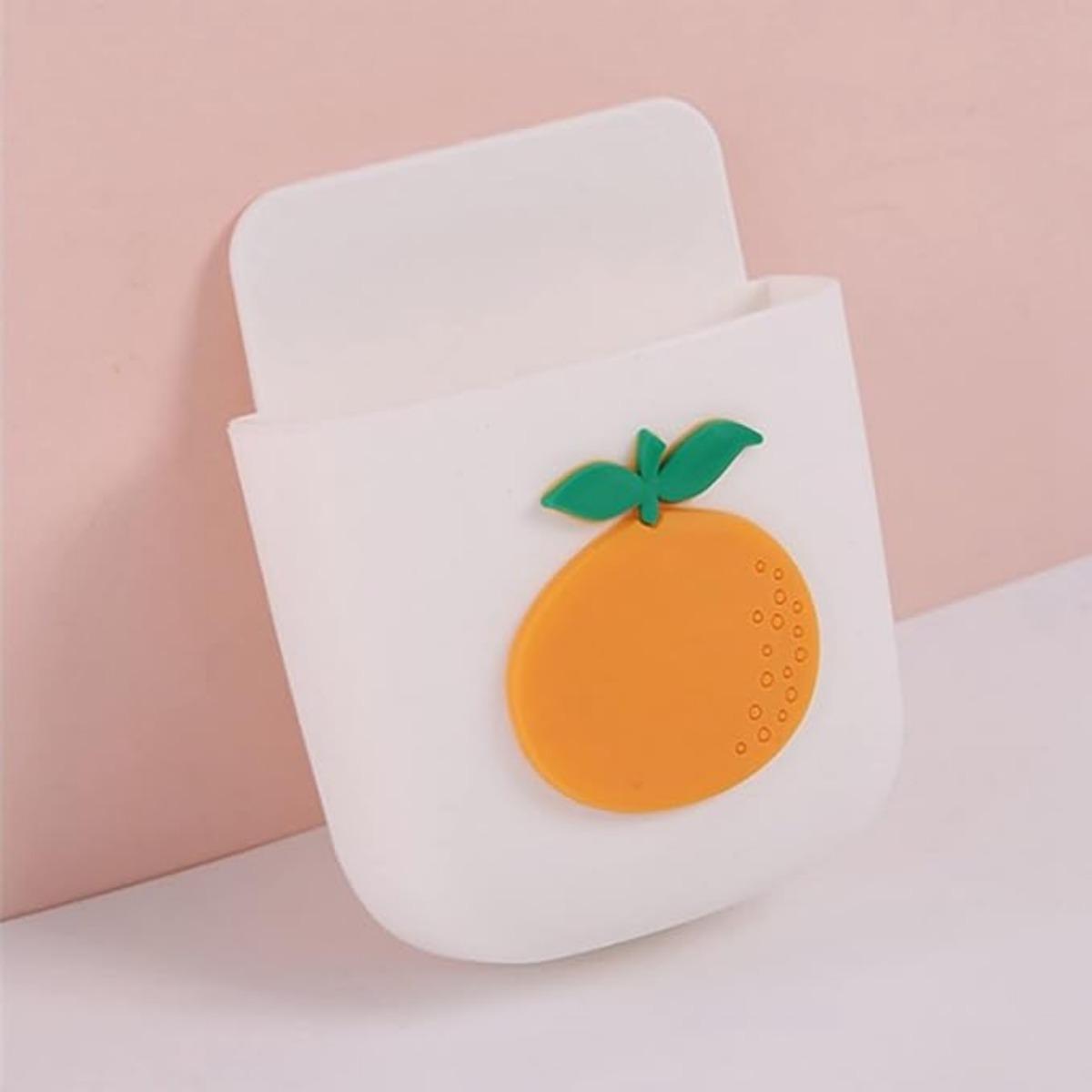 

Самоклеящаяся настенная подставка для зубных щеток Rainbow, полка для хранения зубной пасты, зубной щетки, держателя смартфона в ванной, 2 шт. Orrange белый