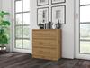 Chest Of Drawers Cabinet Shelving 3 Drawers M3 Colors Artisan Oak For Home For Office