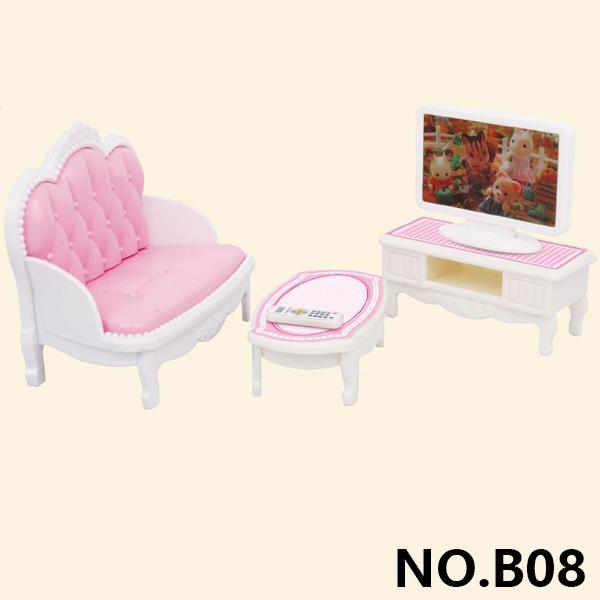 Forest Animal 1/12 Dollhouse Furniture Bedroom Kitchen Bathroom Set Miniature Simulation Dolls Accessories DIY Toys Girls