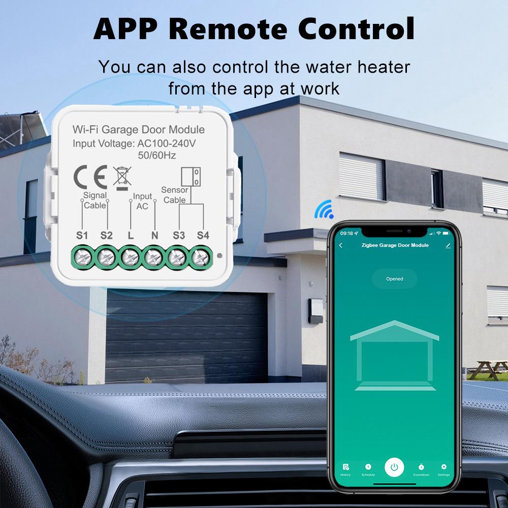 Tuya WiFi/Zigbee Mini Smart Garage Door Opener Controller Module APP Remote Voice Control Work With Alexa Google Assistant Alice