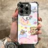 Kawaii Line Puppy Cute Soft Phone Case For iPhone 15 16 17 Air 14 Pro Max 16E Plus 13 12 Mini Plating Anti-Fall Fundas