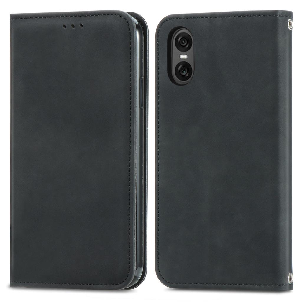 For Sony Xperia 10 VI Case Wallet Stand Function Skin-touch Leather Phone Cover
