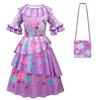Encanto Mirabel Girls Princess Dress For Costume Parties And Cosplay Floral Detail