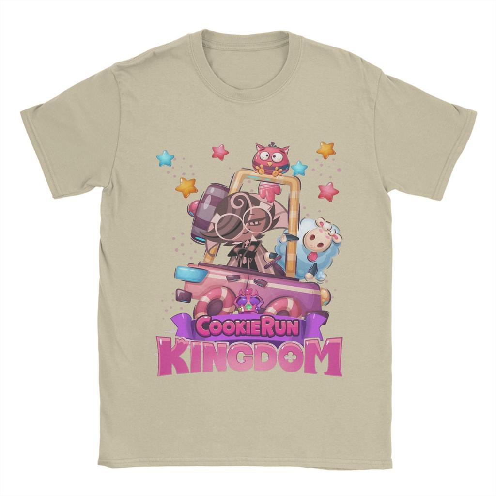 Cookie Run Kingdom  T Shirts Men Pure Cotton Funny T-Shirt O Neck  Tees Short Sleeve Clothing New Arrival