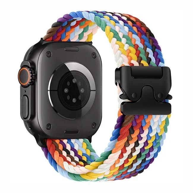 Braided Solo Loop Strap For Apple Watch Ultra 2 band 49mm 44mm 45mm 46mm 40mm 41mm 42mm Bracelet iWatch Series 10 9 SE 8 7 6 5 4