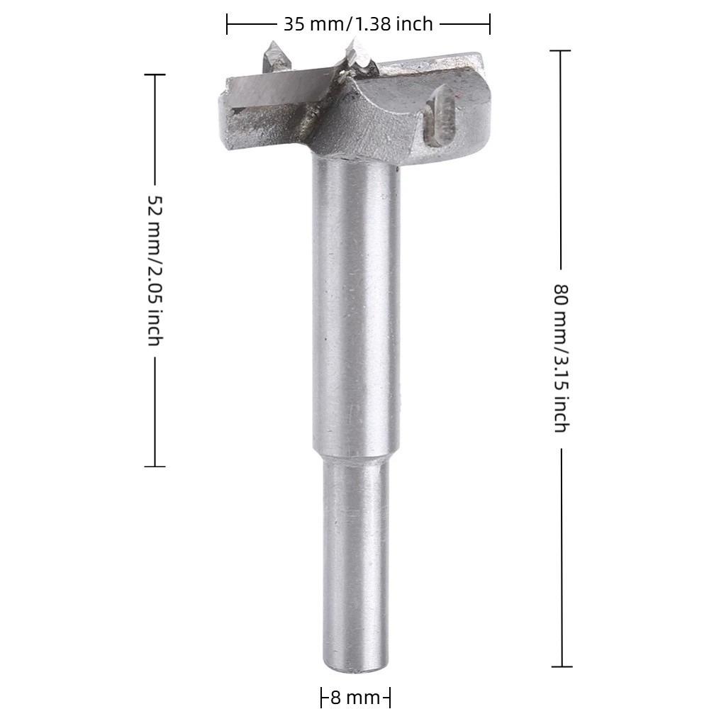 Broca Forstner de 35 mm de Diámetro Filo de Corte Afilado Broca para Carpintería Perforación de Agujeros para Bisagras