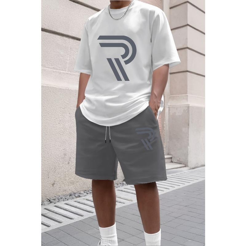 Men's Summer Short Sleeved T-shirt Set Fashion Two-piece Sportswear Casual Shorts Sportswear Men's Sportswear Set