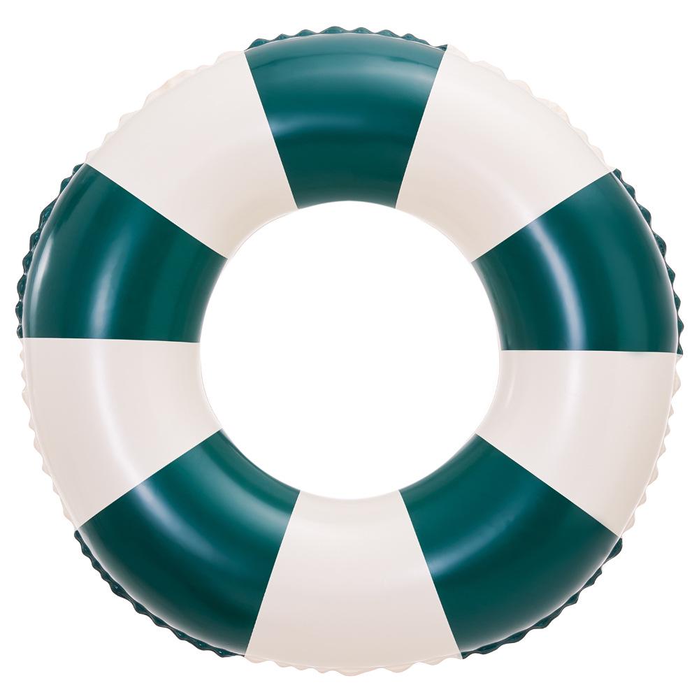 Anello gonfiabile da nuoto rétro a righe ispessito per bambini Xiao Lü - Design Oliva e Fiore di Ciliegio