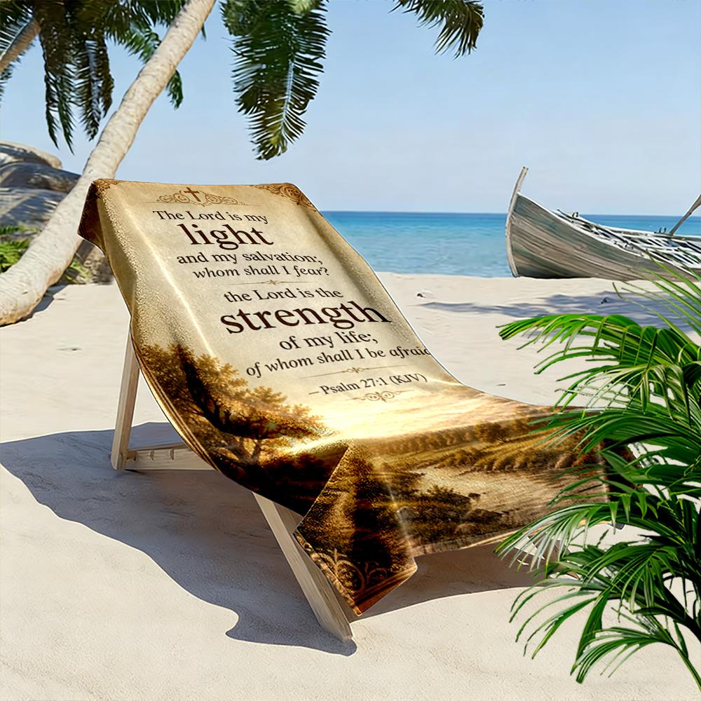 Christian Bible Verse Design Towel - Beach Towel Quick-drying for Travel Outdoor Sports Jogging Beach and Swimming