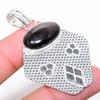 Silver Sheen Obsidian Gemstone 925 Sterling Silver Jewelry Pendant 2.09"