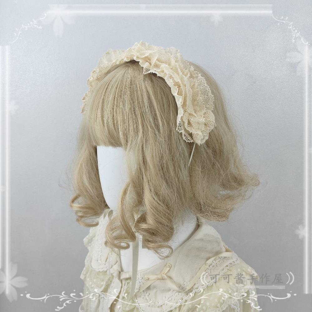 Handmade Lace Headband Kc High Cranial Top Lolita Hair Accessories Headgear French Retro Headdressr Women Accessories