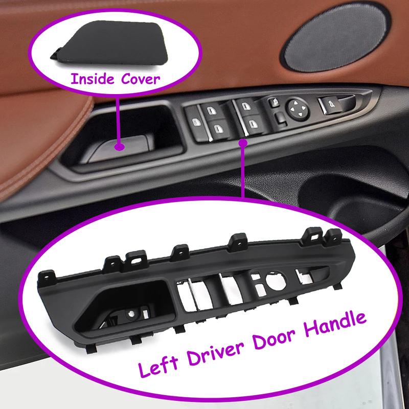 F15 F16 F85 F86 Car Front Left Driver Door Armrest Window Switch Panel Door Handle Cover For BMW X5 X6 2014-2018 51427329113
