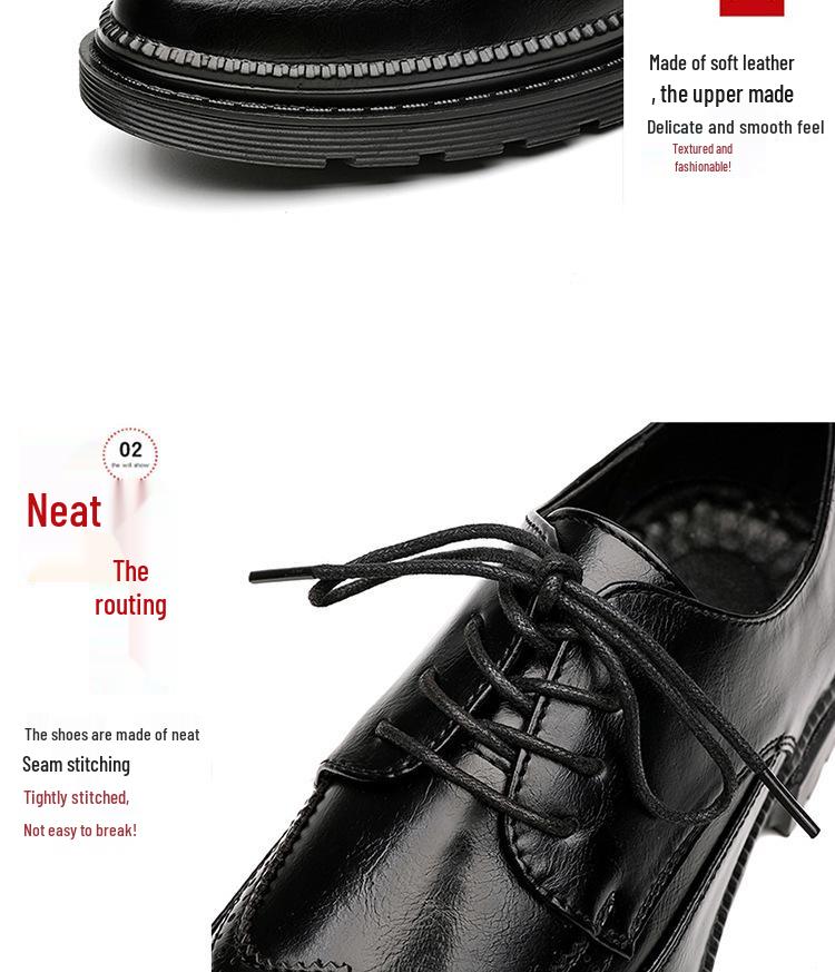 2025 Men's Korean Style Formal Brogue Leather Shoes - British Style Wedding & Business Casual Shoes, Size 45