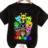 Sprunki Kids Tshirt Fashion Cartoon Figure Boys Girls Clothes Summer Round Neck Short Sleeve Tshirt Sprunki Childrens Clothing
