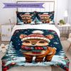 3pcs Christmas Reindeer Bedding Set Duvet Cover Closure Includes 1 Duvet Cover & 2 Pillowcases, Soft and Comfortable for All Seasons.