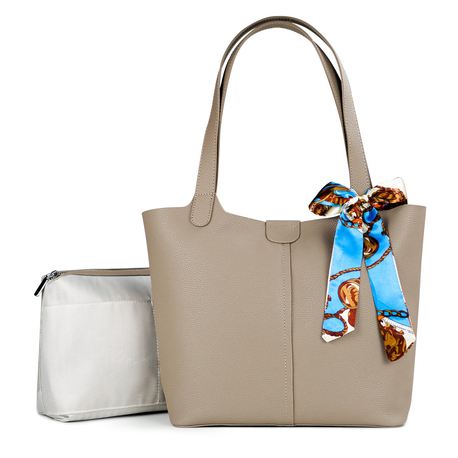 

Tote bag for for shoulder genuine inner accessory stylish [Kyoei-Tech] women, bag-in-bag, commuting, leather, A4, handbag, bag, leather, business, сірий колір