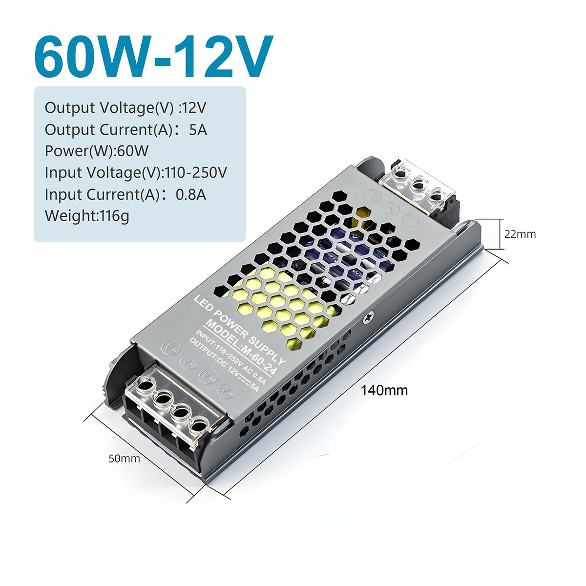

Осветительный трансформатор DC 12V/24V Блок питания Адаптер Ультратонкая светодиодная лента Выключатель Драйвер Лампа 60W 120W 150W 200W 300W 400W