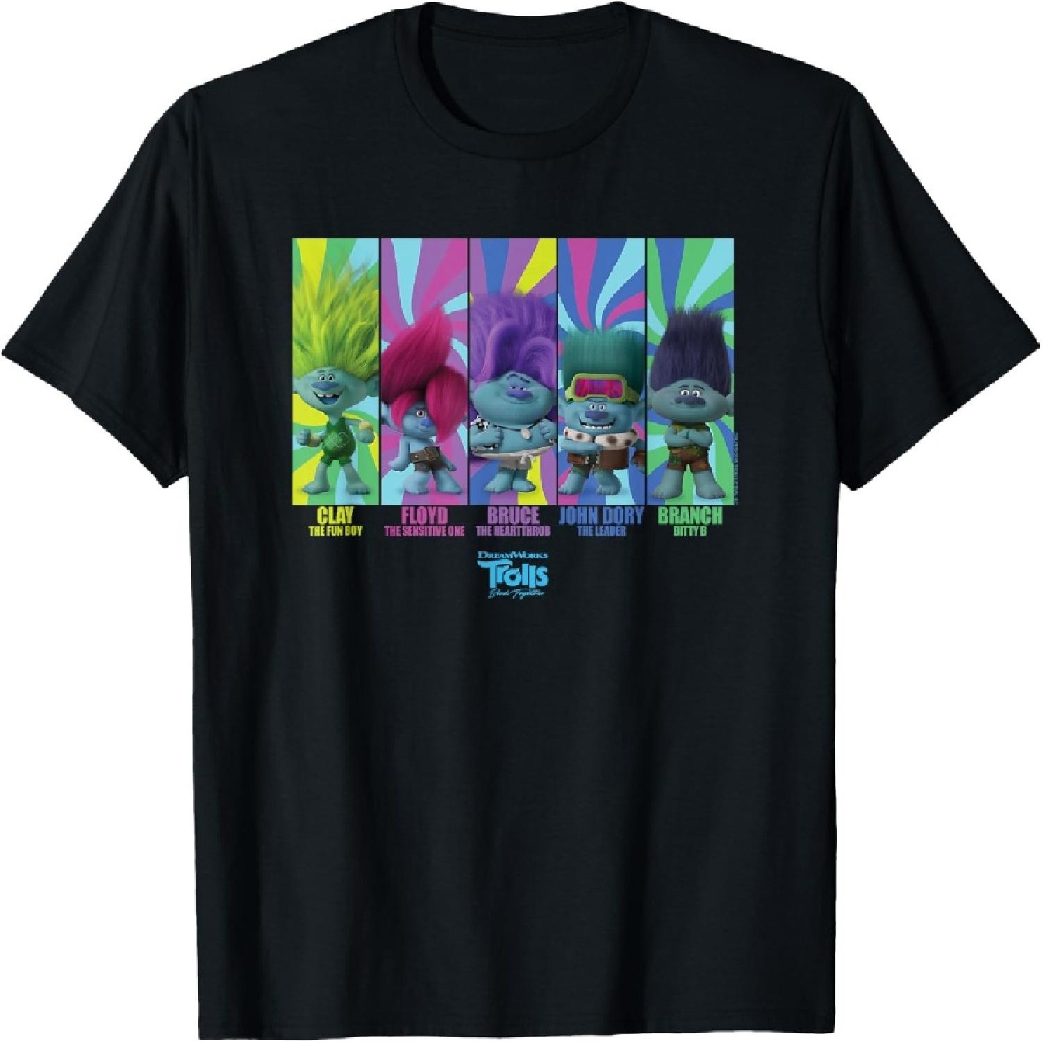 DreamWorks Trolls Band Together BroZone Band Members T-Shirt S