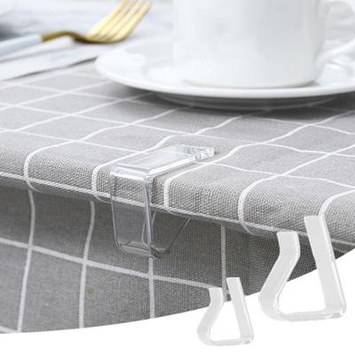 24 Piezas Pinzas para Mantel Transparentes Elásticas Engrosadas Antideslizantes A Prueba de Viento Navidad Hogar Boda Fiesta Interior Exterior Camping Soporte para Cubierta de Mesa