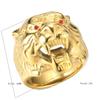 Gepersonaliseerde Punk Gouden Tijgerkop Mannen Titanium Staal Ring Dagelijkse Feest Sieraden Cadeaus