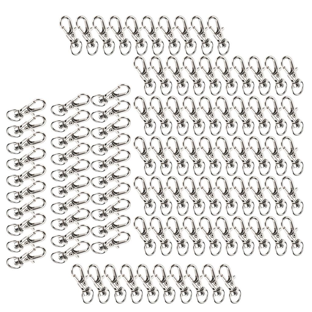 100PCS Bag Lobster Clasp Alloy Lanyard Snap Hook Lobster Claw Clasp DIY Luggage Accessories