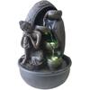ZEN'LIGHT Fontaine D'intérieur Krishna - Fontaine Bouddha - Décoration Feng Shui - Eclairage LED - Marron