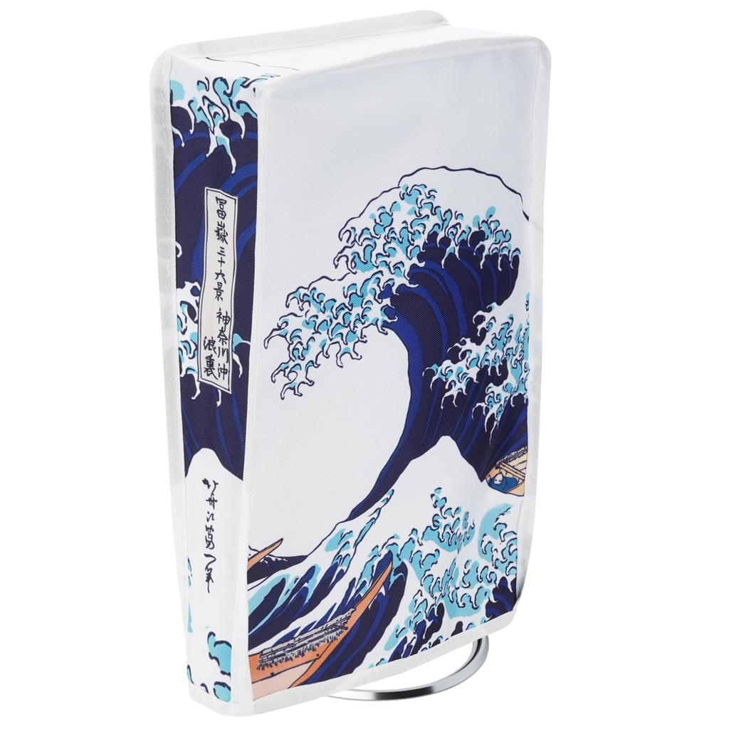 PlayVital Dust Cover Pattern Design for New Version PS5 Slim Disc Nylon Dust Cover Compatible with PS5 Slim Disc Version Console Great (Vertical)
