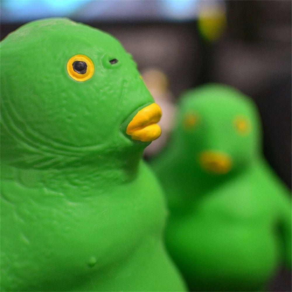 Spongy Animals Toys Silly Fish Green Head Fish Fidget Green Fish Squeeze Toy Squeeze Green Fish