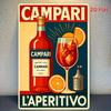 Campari Laperitivo Metal Tin Sign Vintage Iron Wall Art for Home Bar Cafe Decor