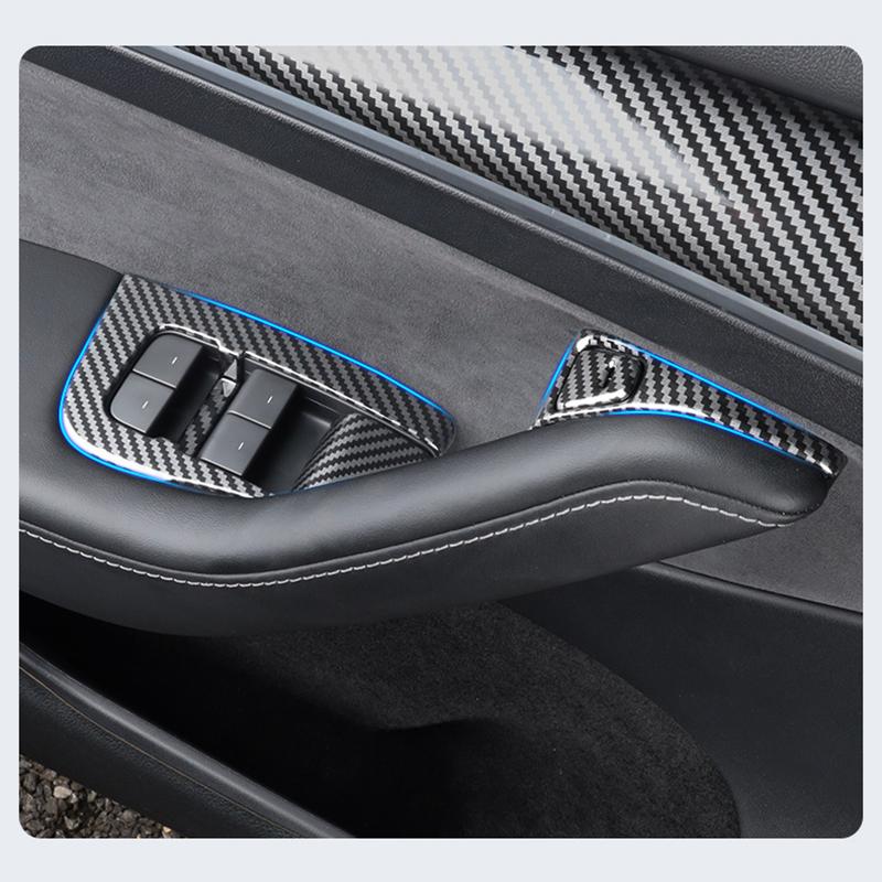 14 buc Buton Comutator Ridicare Geam Auto Cadru Decorativ Autocolante Acoperire Protector Garnitură Pentru Tesla Model 3 Y Accesorii
