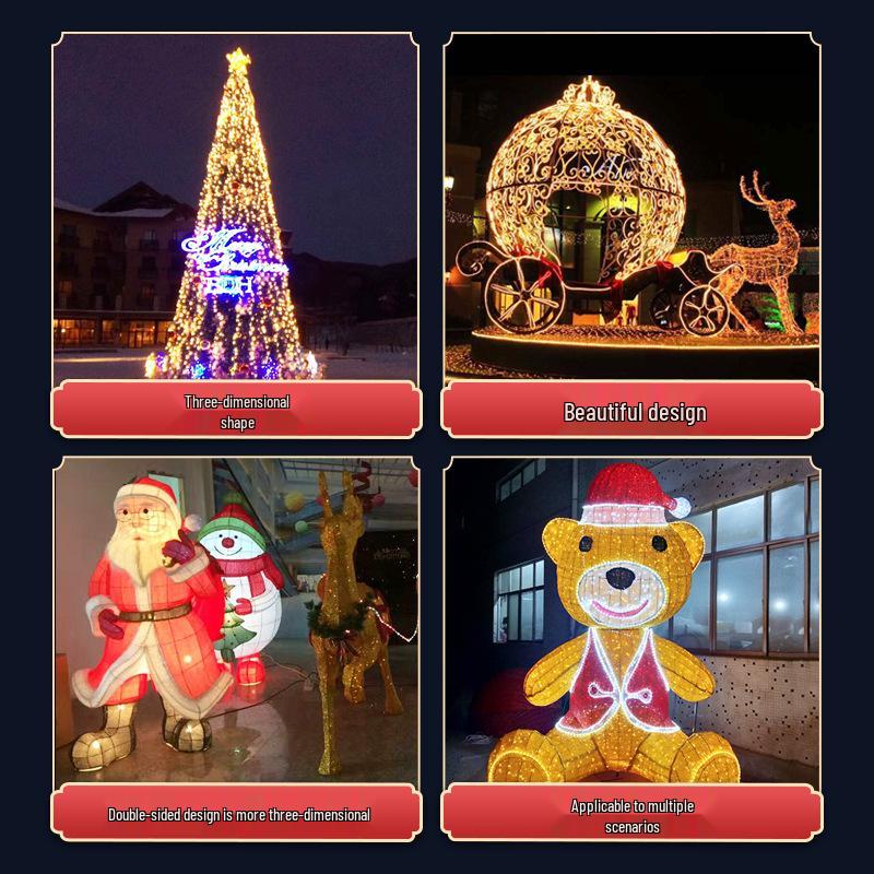 Outdoor Waterproof LED 3D Prancing Reindeer Christmas Light