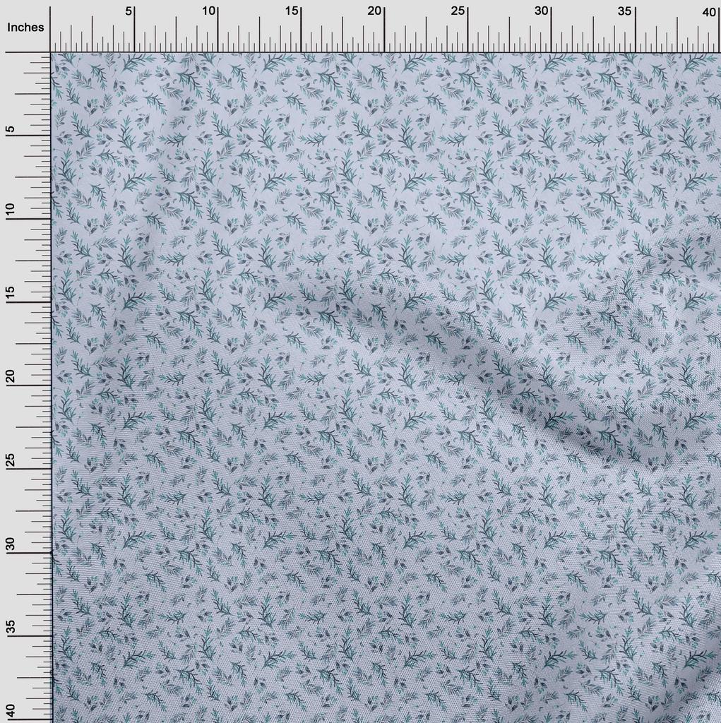 oneOone Cotton Poplin Baby Blue Fabric Tropical Sewing Material Print Fabric By The Yard 42 Inch