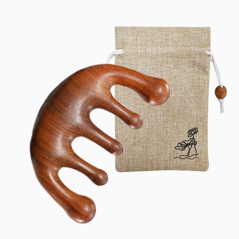 Wooden restoration bracket acupressure device trapezius muscle massage lymphatic circulation massage type B