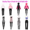 Barwawa 30cm Doll Clothes, Doll Dresses, 17-Piece Set  2 Outfit Sets + 3 Dress Sets + 10 Pairs of Shoes + 2 Glasses, Suitable for 16 Scale Dolls