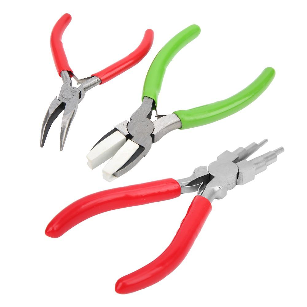 3pcs Flat Nose Bail Making Pliers Set 6-in-1 Function Nylon Pliers Sets  DIY Jewelry