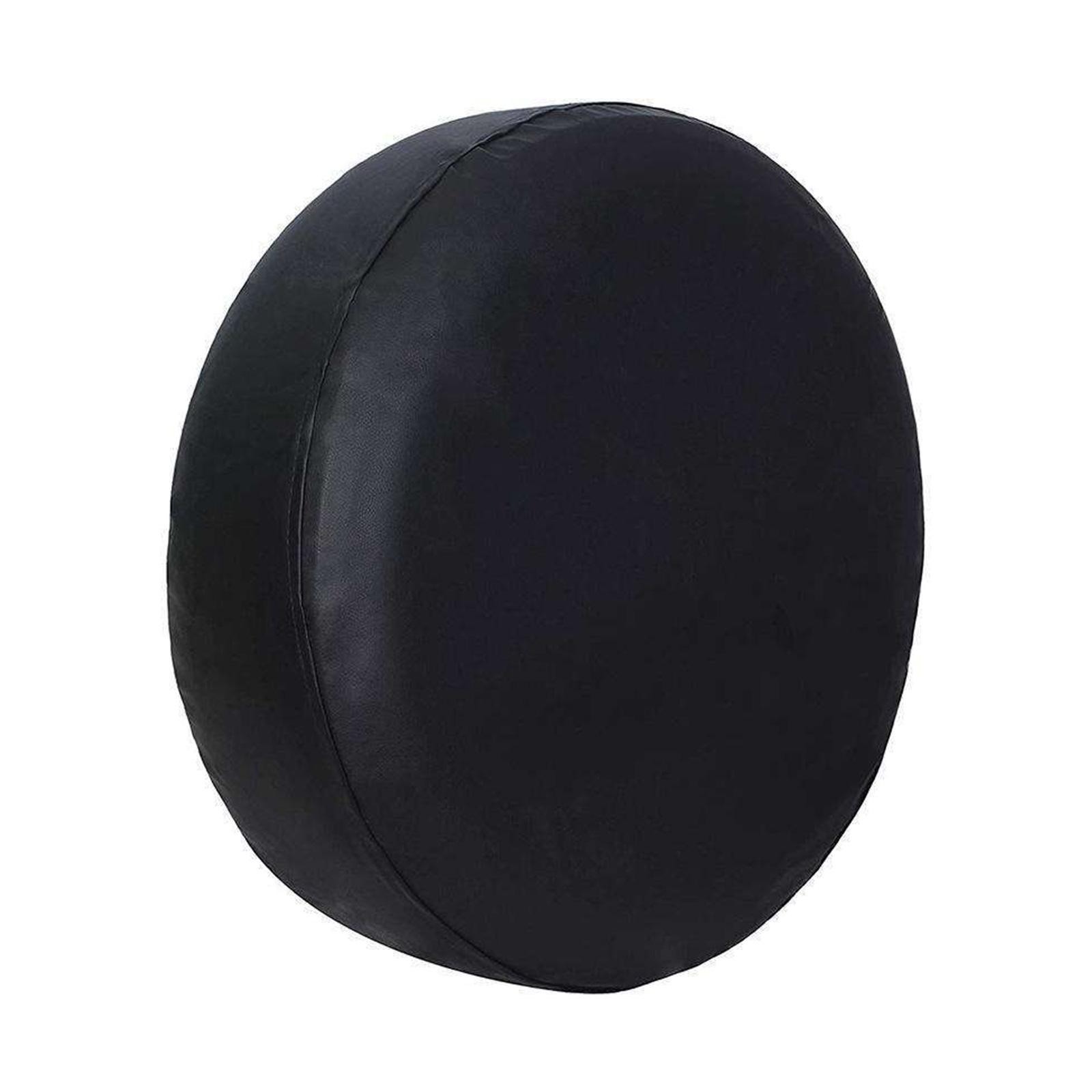

Strong Black Spare Tyre Cover Easy to Install Lychee Pattern Spare Tire Protector for SUVs Trucks & Off Road Cars 15 inches